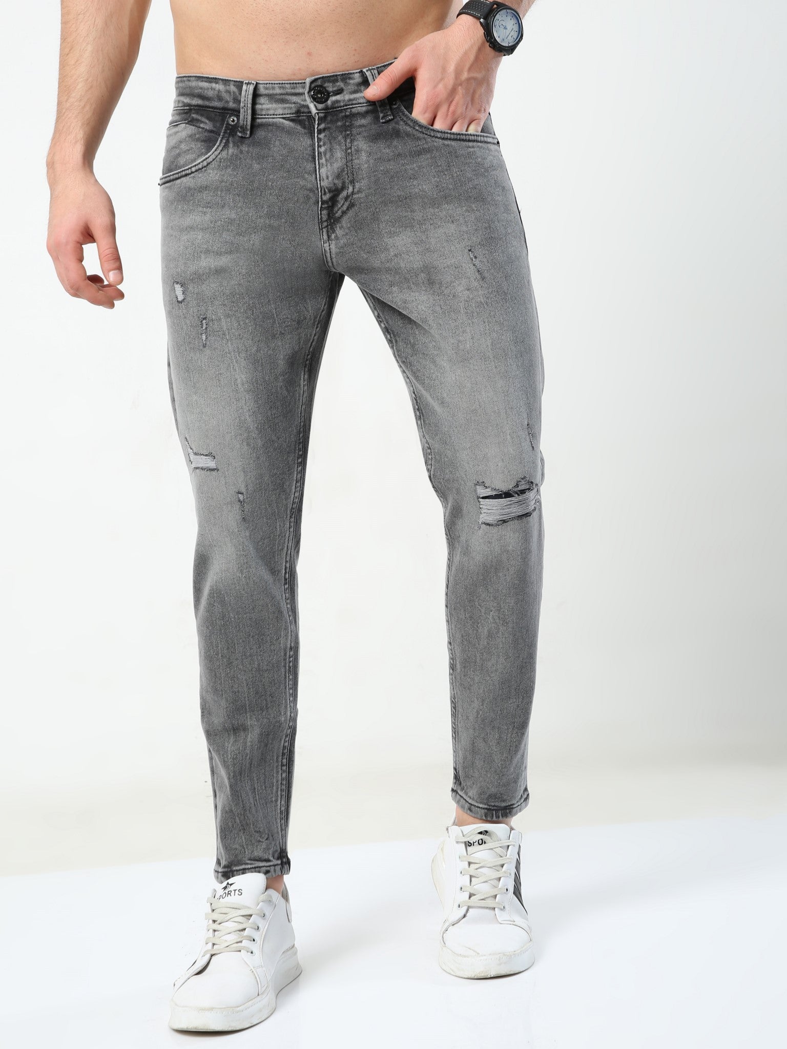 Grey Denim Jeans For Men - Buy Grey Denim Jeans For Men online in India